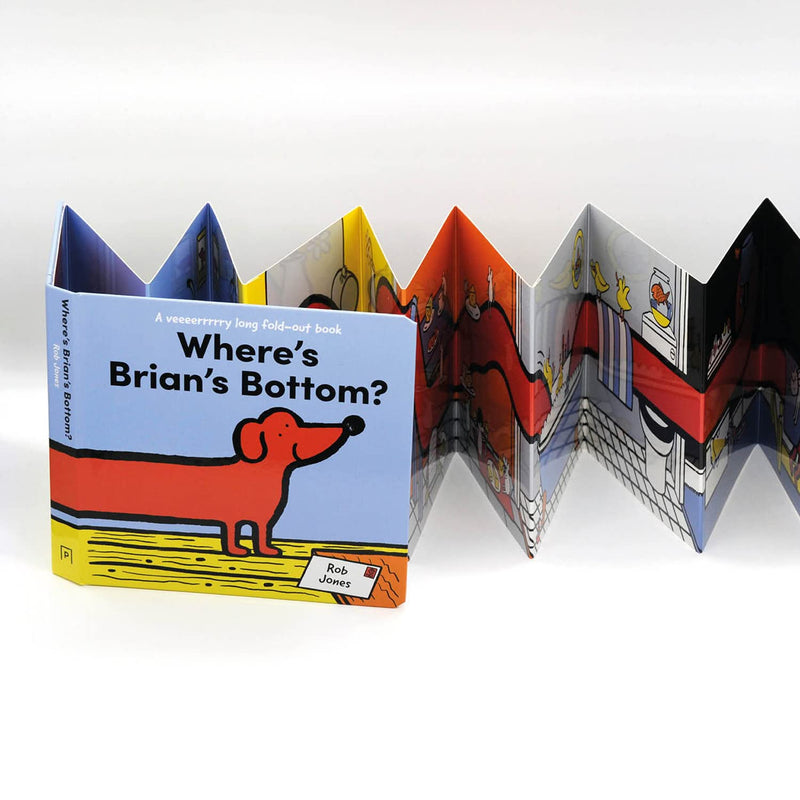 Where's Brian's Bottom? (A Veeeerrrrry Long Fold-Out book)-Nonfiction: 學前基礎 Preschool Basics-買書書 BuyBookBook