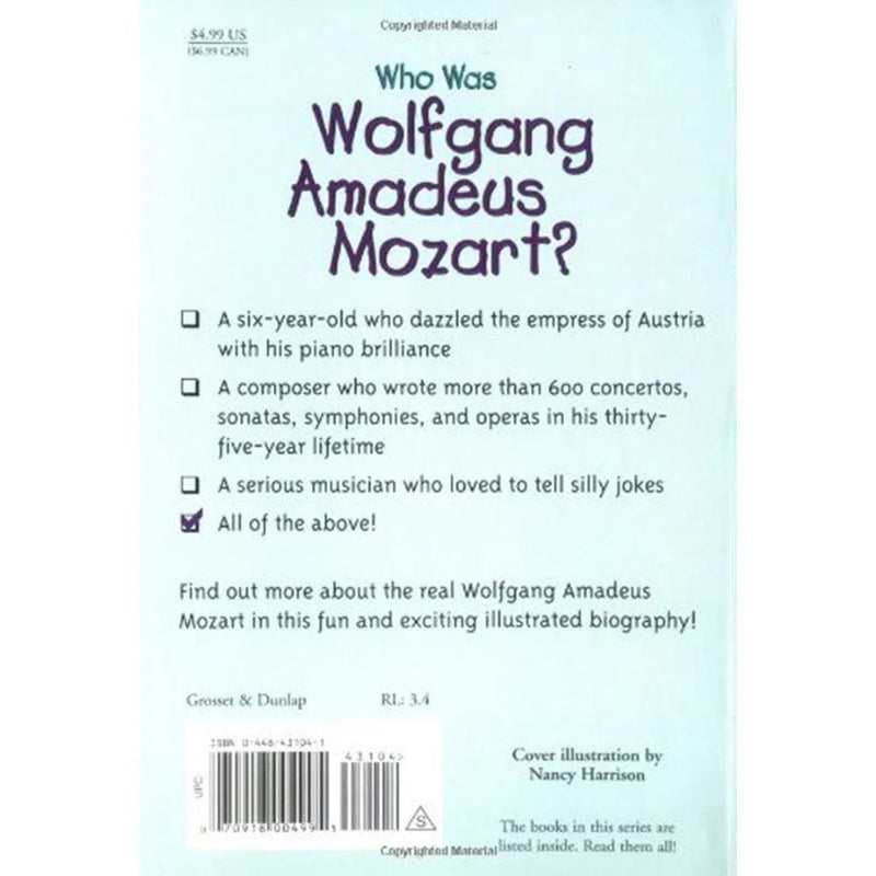 Who Was Wolfgang Amadeus Mozart? (Who | What | Where Series) PRHUS