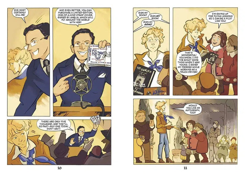 Who Was a Daring Pioneer of the Skies?: Amelia Earhart: A Who HQ Graphic Novel (Who | What | Where Series) (Melanie Gillman)-Nonfiction: 人物傳記 Biography-買書書 BuyBookBook