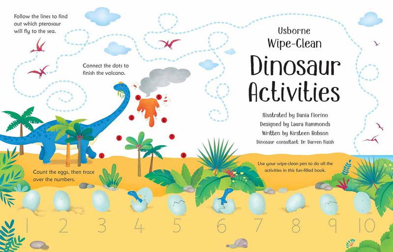 Wipe-Clean Dinosaur Activities Usborne