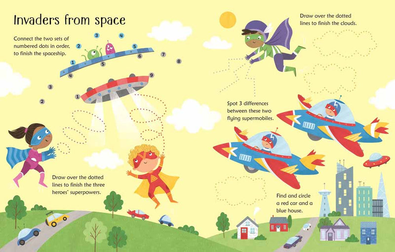 Wipe-Clean Superhero Activities Usborne