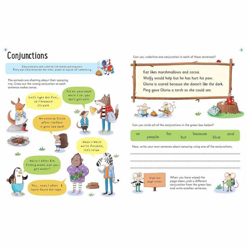 Wipe-clean Grammar & Punctuation (Age 7-8) Usborne