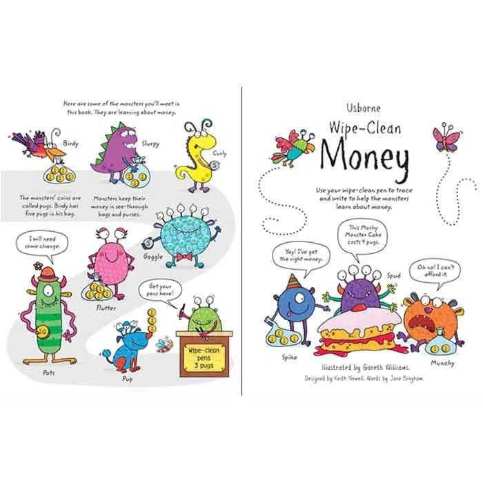 Usborne Wipe-clean money Usborne