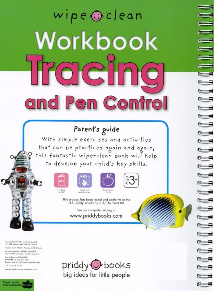 Wipe Clean Workbook Tracing and Pen Control Priddy