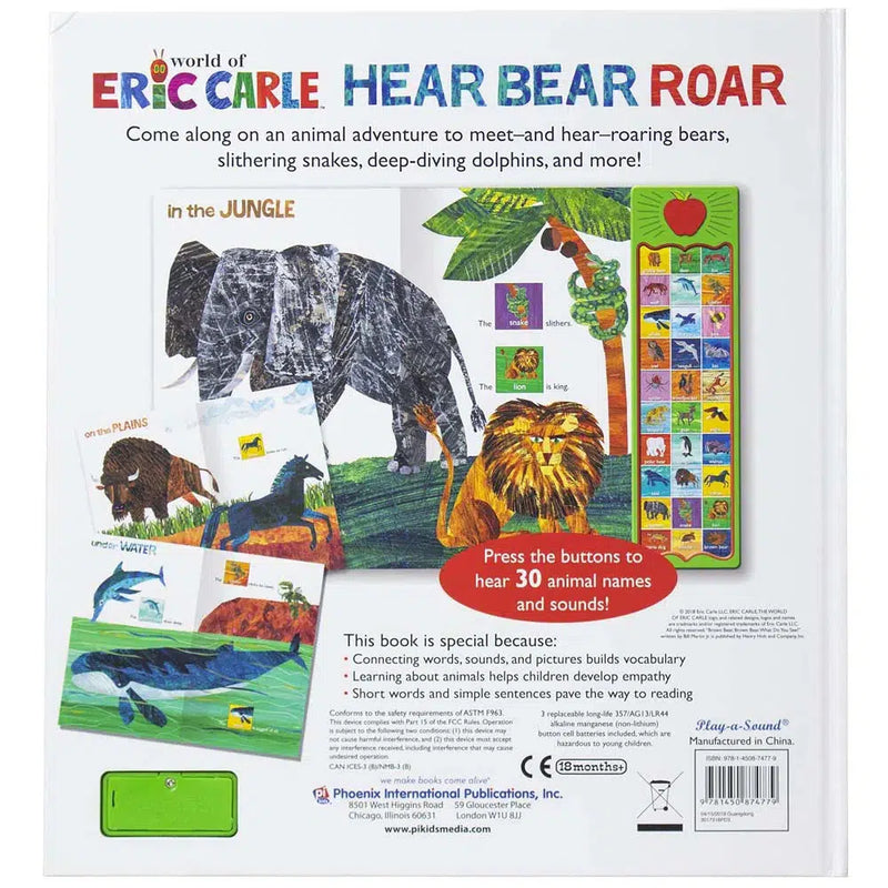 World of Eric Carle - Hear Bear Roar 30-Button Animal Sound Book (Hardback) Others