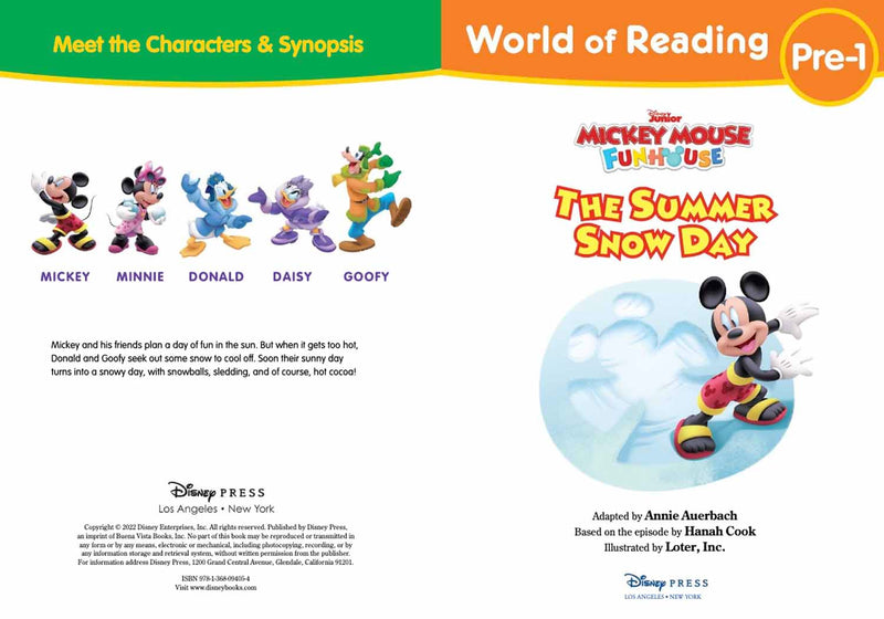 World of Reading: Mickey Mouse Funhouse: The Summer Snow Day-Fiction: 橋樑章節 Early Readers-買書書 BuyBookBook