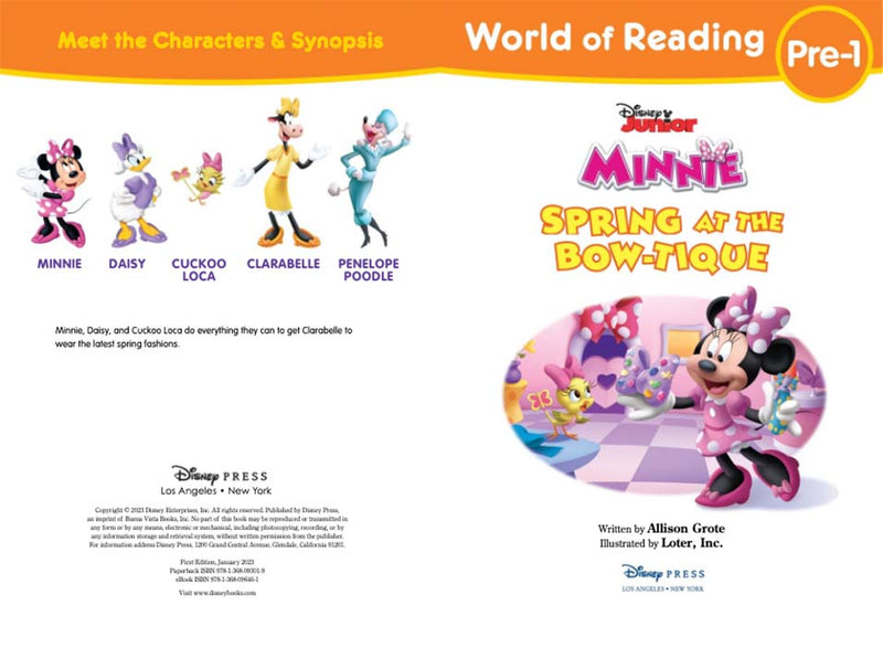 World of Reading - Disney Junior Minnie Spring at the Bow-tique-Fiction: 兒童繪本 Picture Books-買書書 BuyBookBook