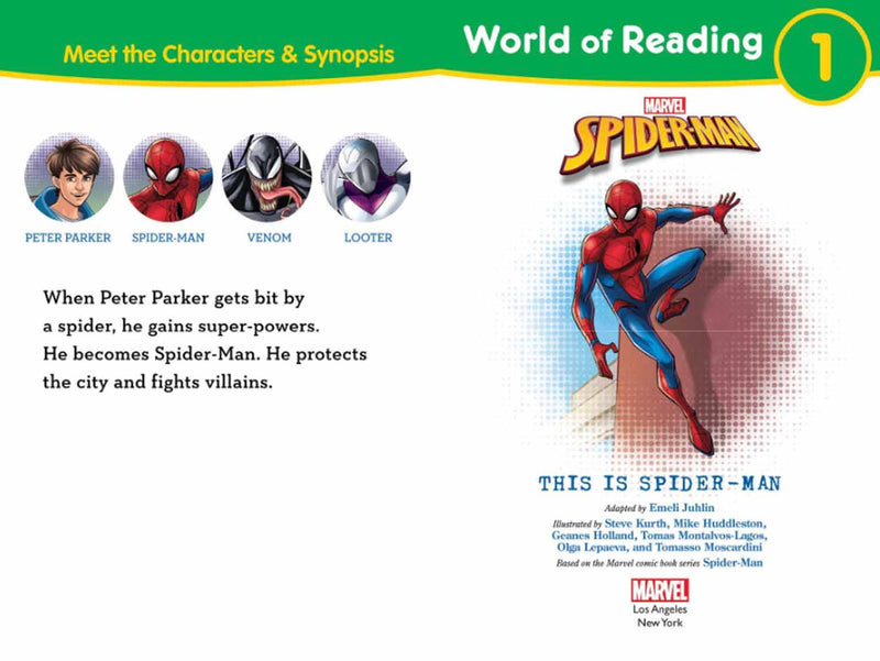 World of Reading: This is SpiderMan (Marvel)-Fiction: 歷險科幻 Adventure & Science Fiction-買書書 BuyBookBook
