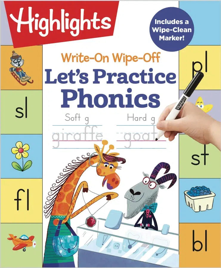 Write-On Wipe-Off Let's Practice Phonics-Children’s Educational: Language/ literature/ literacy-買書書 BuyBookBook