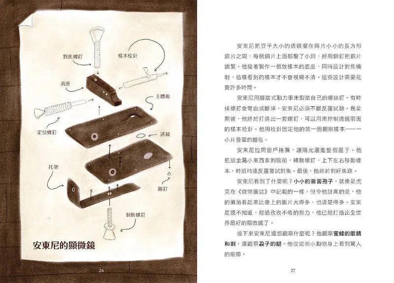 顯微世界：微生物學之父安東尼．范．雷文霍克的故事-非故事: 人物傳記 Biography-買書書 BuyBookBook