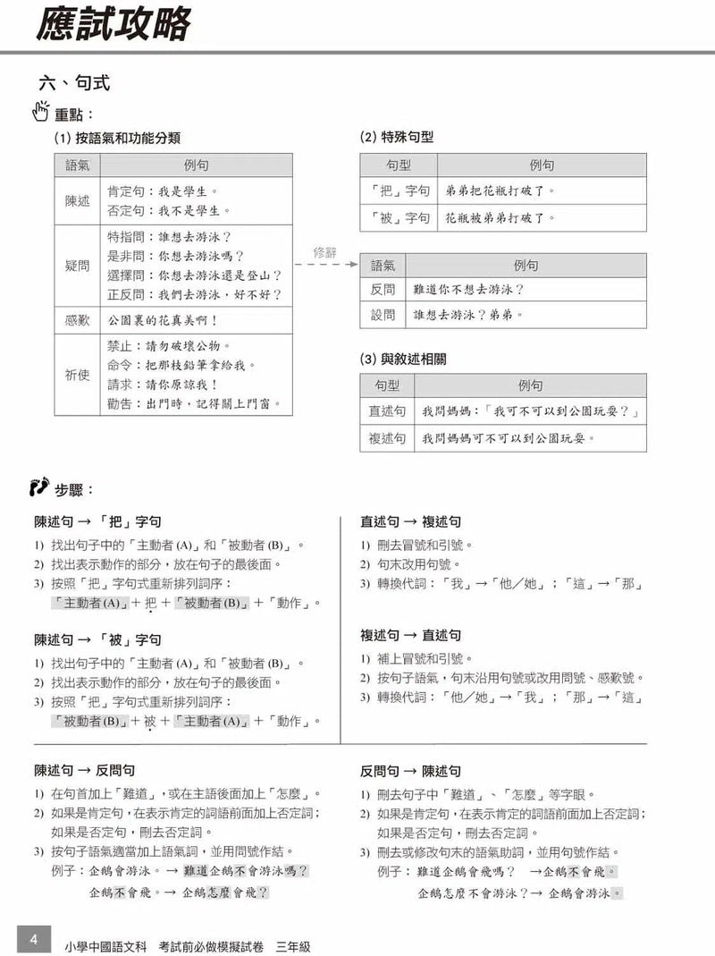 小學中文科考試前必做模擬試卷-補充練習: 中國語文 Chinese-買書書 BuyBookBook