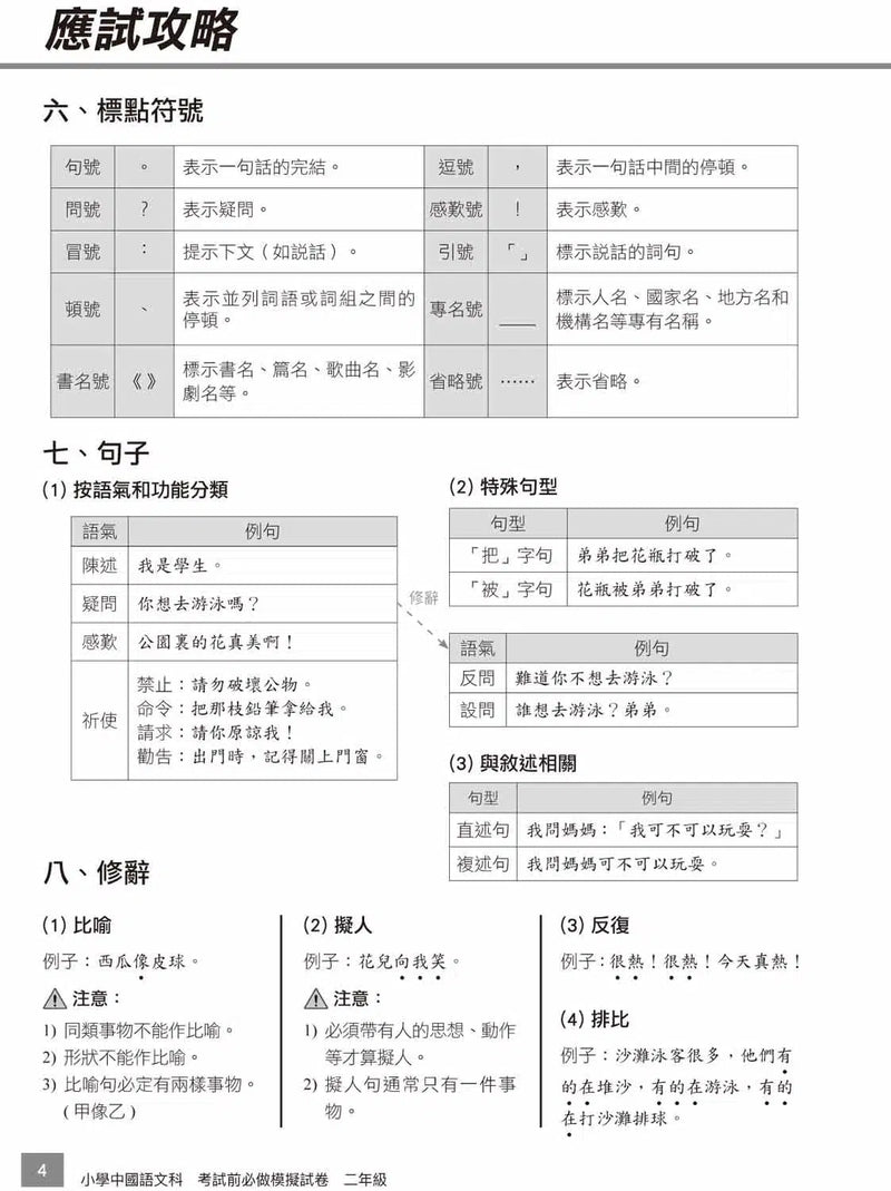 小學中文科考試前必做模擬試卷-補充練習: 中國語文 Chinese-買書書 BuyBookBook