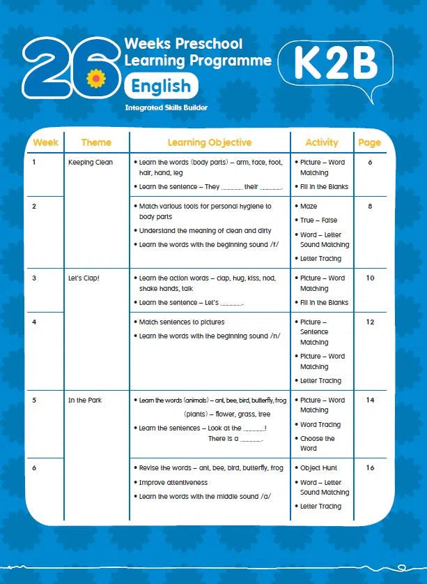 幼兒英語 - 綜合能力基礎訓練 - 26週學前教育系列 (附QR code短片)-補充練習: 英文科 English-買書書 BuyBookBook