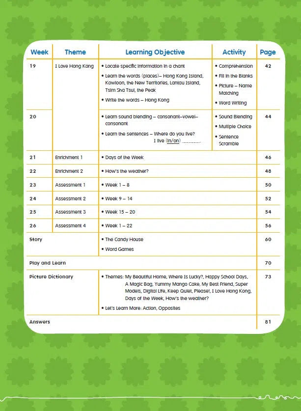 幼兒英語 - 綜合能力基礎訓練 - 26週學前教育系列 (附QR code短片)-補充練習: 英文科 English-買書書 BuyBookBook