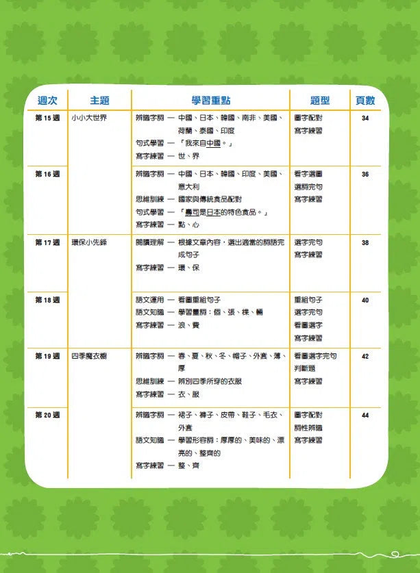 幼兒語文 - 綜合能力基礎訓練 - 26週學前教育系列-補充練習: 中國語文 Chinese-買書書 BuyBookBook