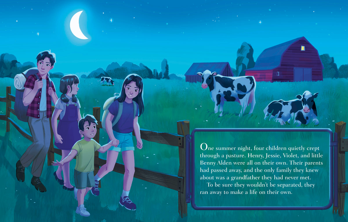 The Boxcar Children Little Golden Book interior (ISBN 9798217116003) [onix-asset:f32b186691acf89e61b4fec81f50d70901bffcbf124fdbc0e22ecc55b808d4a8]