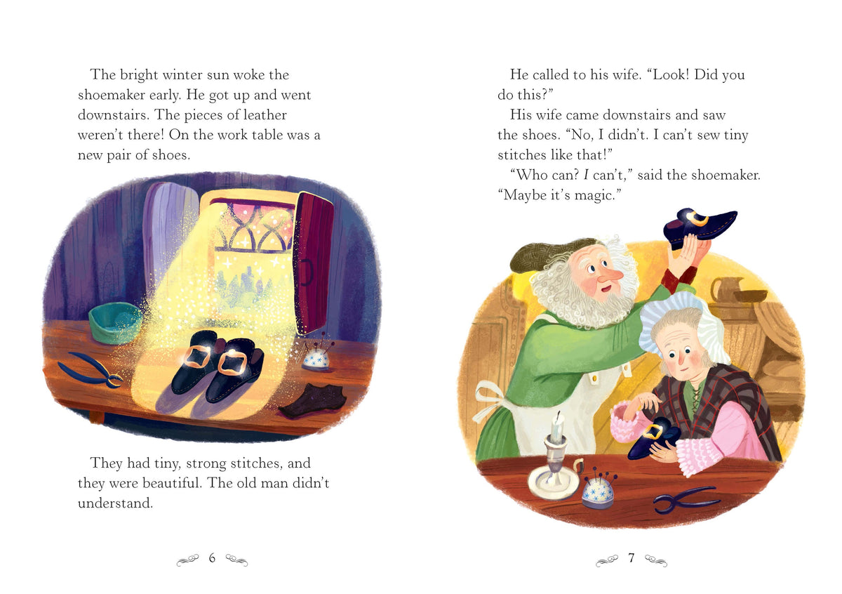 The Elves and the Shoemaker interior 1 (ISBN 9781474947862) [onix-asset:08f8653b65d47583c6da26043a4ecfea0be0fc4111afe4feaaa0494d3e5f2d89]