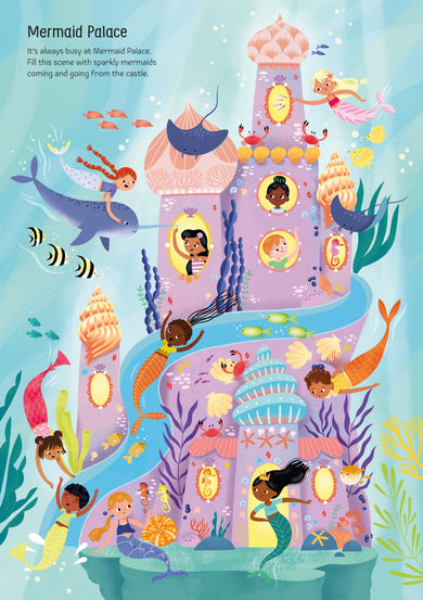 Sparkly Mermaids Sticker Book interior 1 (ISBN 9781805070870) [onix-asset:358ef7d2760d2b5b301a7a0839bdefd08c0ca564b0314b0133c8bc4c7d5e0d4c]