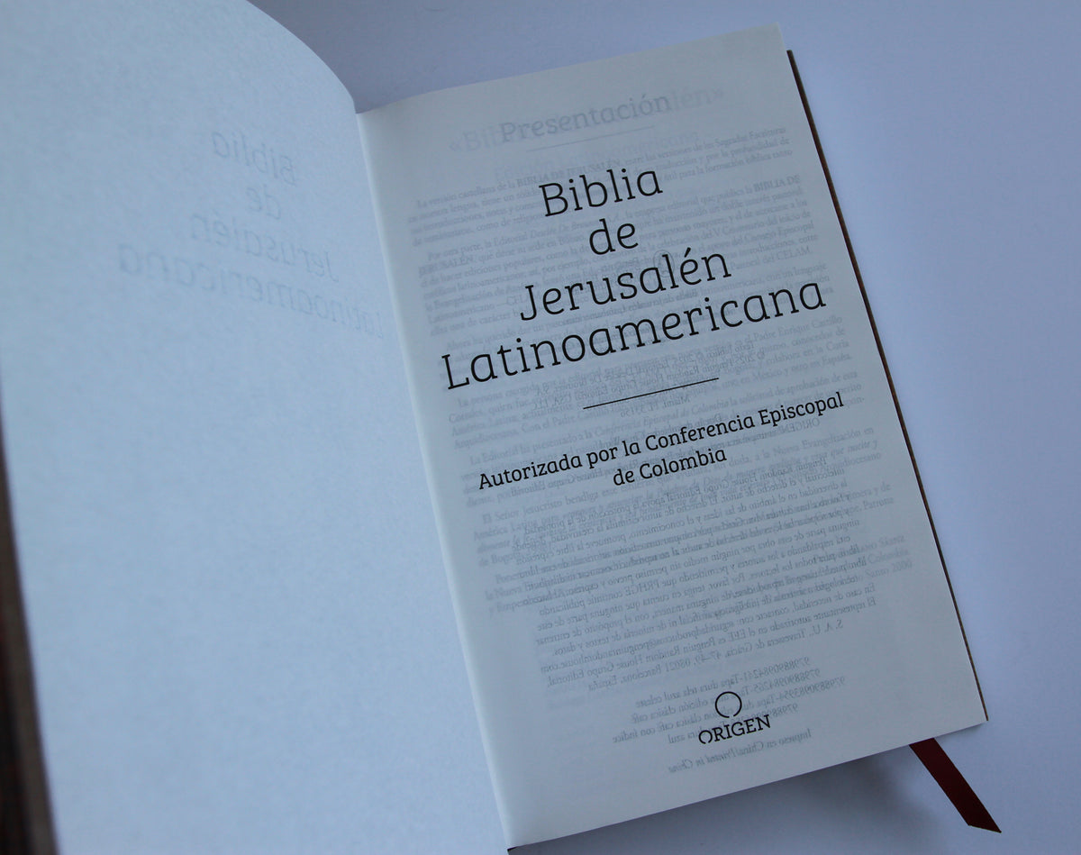 Biblia Católica Biblia de Jerusalén Latinoamericana, tapa dura marrón / Spanish Jerusalem Bible, Latin American Edition Hardcover Sand Color interior 6 (ISBN 9798890984494) [onix:cbdddb0840381929b0ddec3b230ece5b]