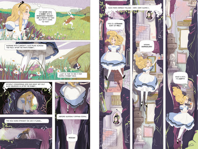 Alice in Wonderland Graphic Novel interior 1 (ISBN 9781474952446) [onix-asset:1aeafe34fcf671bcbd314460e91bb787acc7ff7326ccb474d14bbd963418dca1]