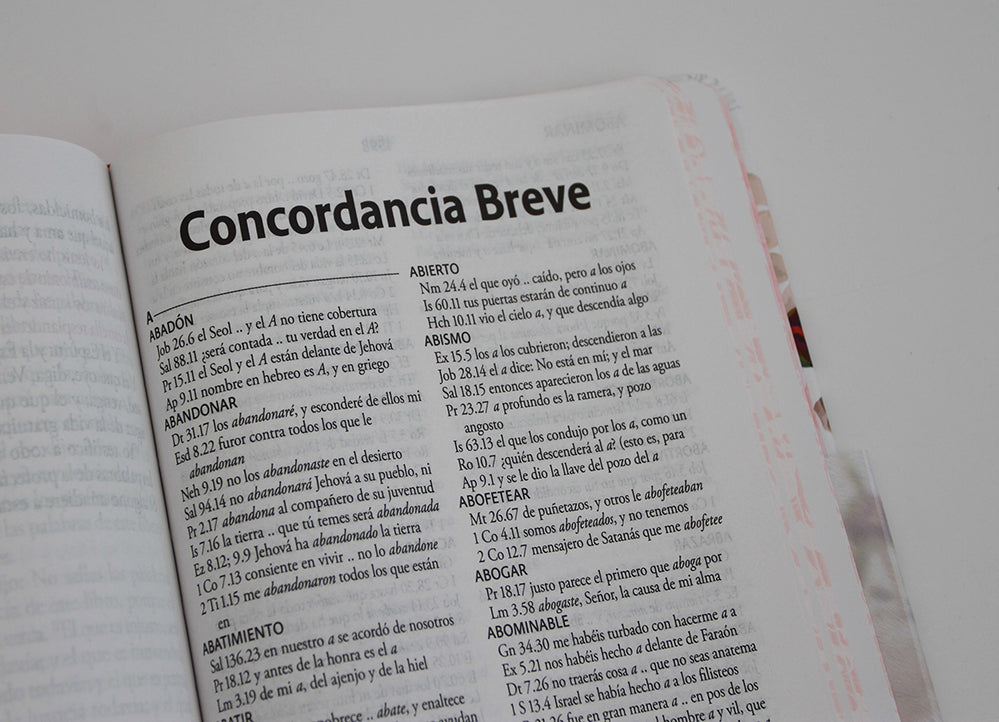 Biblia Reina Valera Revisada 1960 letra súper gigante, tapa dura con tela y flores rosada, cantos pintados e índice/ Spanish Bible RVR 1960 Super Giant Print interior 9 (ISBN 9798890985705) [onix:3a06148d5b19e9d357e6e1b3cfc8b527]