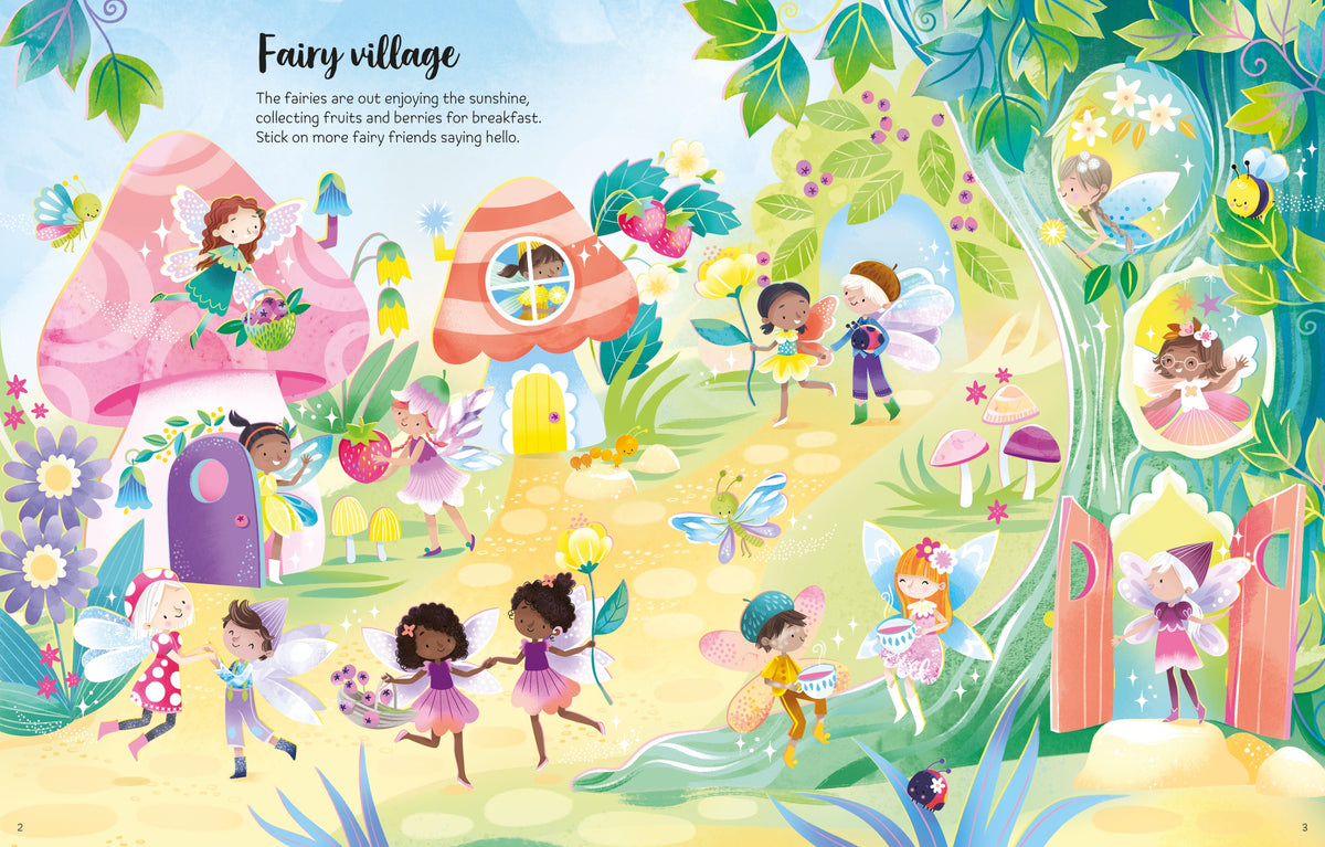 First Sticker Book Sparkly Fairies interior 1 (ISBN 9781805077374) [onix-asset:083cbb22557234fdaa959ed4c9a0d2557921a8737442bb4344ba5e34711a2943]