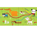 Baby's Very First Touchy-Feely Fingertrail Play book Cats and Dogs Usborne