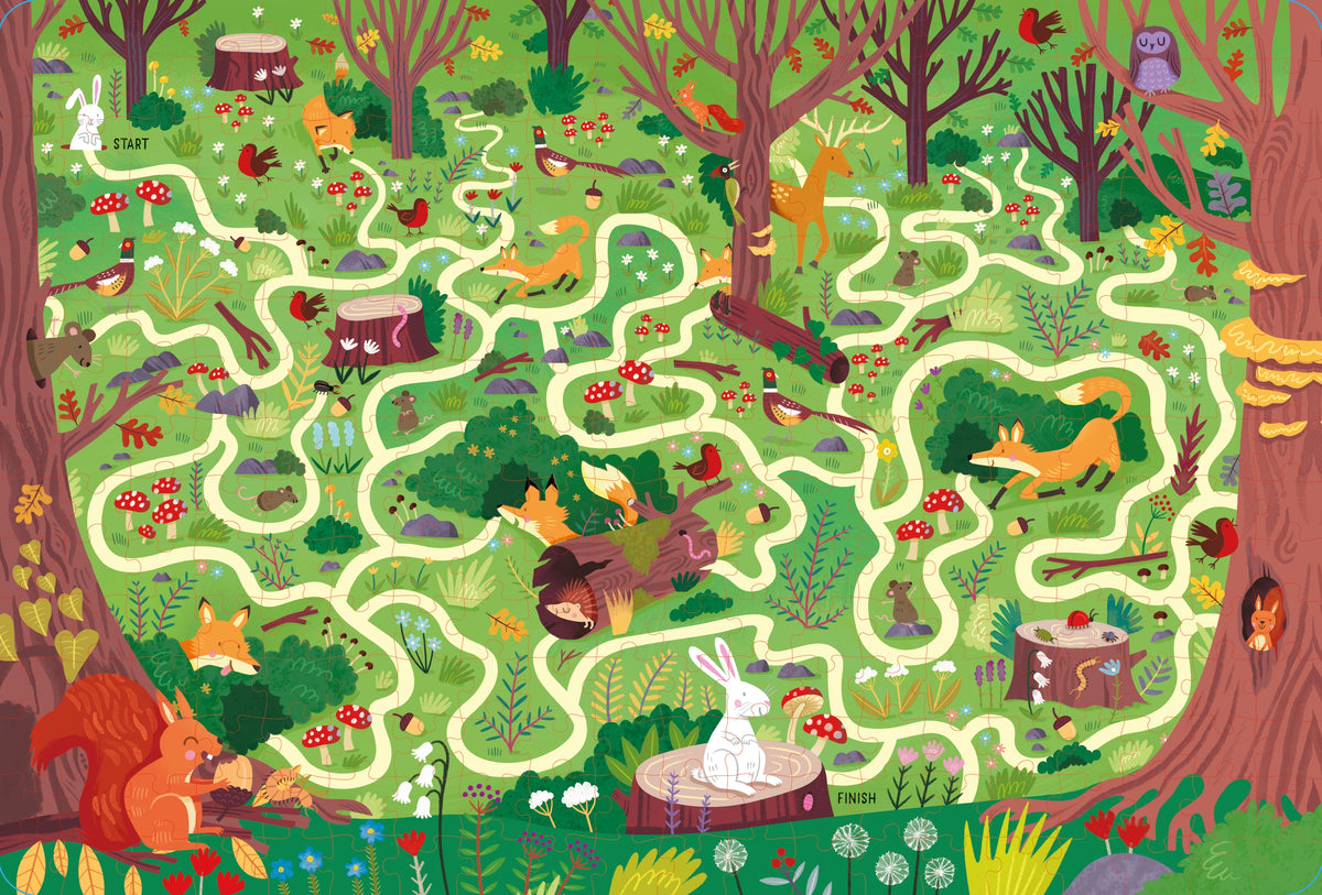 Usborne Book and Jigsaw Forest Maze interior 1 (ISBN 9781803705064) [onix-asset:de0c3acc9c7024b71249fcdbe283260647b3bc3bd5c84c9d57576a42b4f5b9ca]