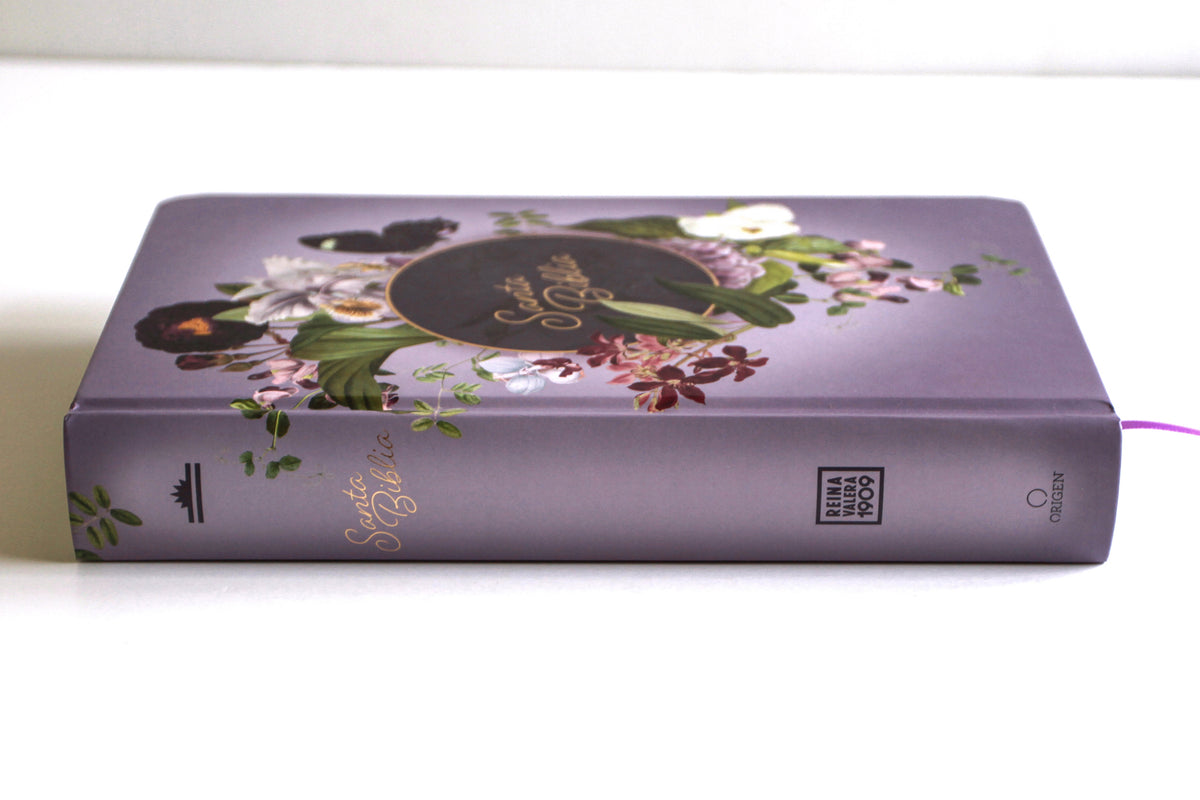 Biblia Reina Valera letra gigante, tapa dura, flores moradas, con cantos pintados e índice / Spanish Bible Reina Valera Giant Print, Hardcover Purple Flowers interior 3 (ISBN 9798890985637) [onix:ec0e4a70ebb40697c1e31af1172e083d]