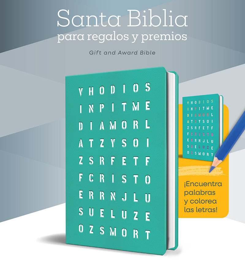 RVR 1960 para Regalos y Premios, Aguamarina con Sopa de Letras / Spanish Bible RVR 1960 Gift and Award Bible, Aquamarine Special Edition Wordsearch Cover interior 1 (ISBN 9798890985620) [onix:98bec3e512284cead6ab75e2d682a3fa]