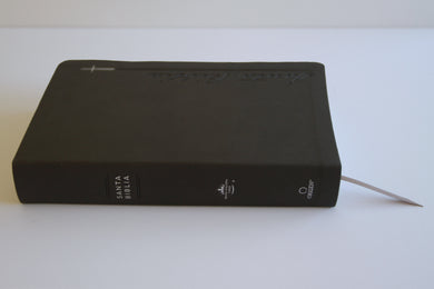 Biblia RVR 1960 Letra gigante, símil piel, gris (Edición cantos pintados) / Spanish Bible RVR 1960 Giant Print Handy Size Leathersoft Gray with cross interior 10 (ISBN 9798890982216) [onix:286695e049221bd893138dc0550ef796]