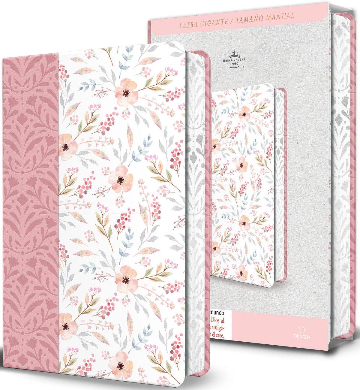 Biblia RVR 1960 Letra gigante, símil piel rosada con flores (Edición cantos pintados / Spanish Bible RVR 1960 Giant Print Handy Size Leathersoft Pink floral cover (ISBN 9798890982223) [onix:f4da3256c16898279f6fc27359d29ee5]