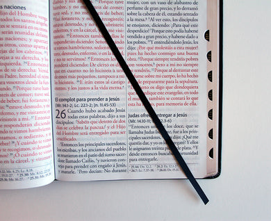 Biblia Reina Valera Revisada 1960 letra súper gigante, símil piel negra con índice / Spanish Bible RVR 1960 Super Giant Print, Black Leathersoft w/ thumb interior 3 (ISBN 9798890980748) [onix:0c8874007ab4663e4fc217db4afe616f]