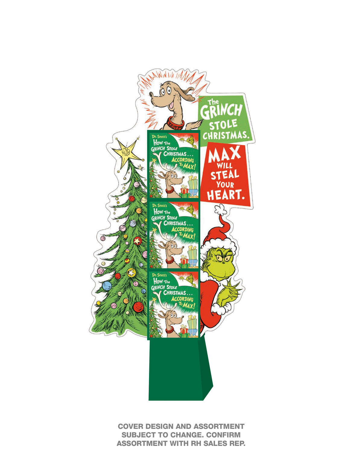 How the Grinch Stole Christmas...According to Max! 12-Copy Floor Display (Fall 2026) cover (ISBN 9798217359684) [onix:9cb16f6521ba26ccb9da0f97f4376d57]