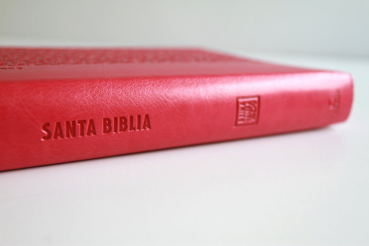 Biblia Reina Valera letra gigante, símil piel rosada con cremallera e índice / Spanish Bible Reina Valera Giant Print, Pink Leathersoft with Zipper and Index interior 4 (ISBN 9798890988201) [onix:655847304d566923363f85e45d465ddf]