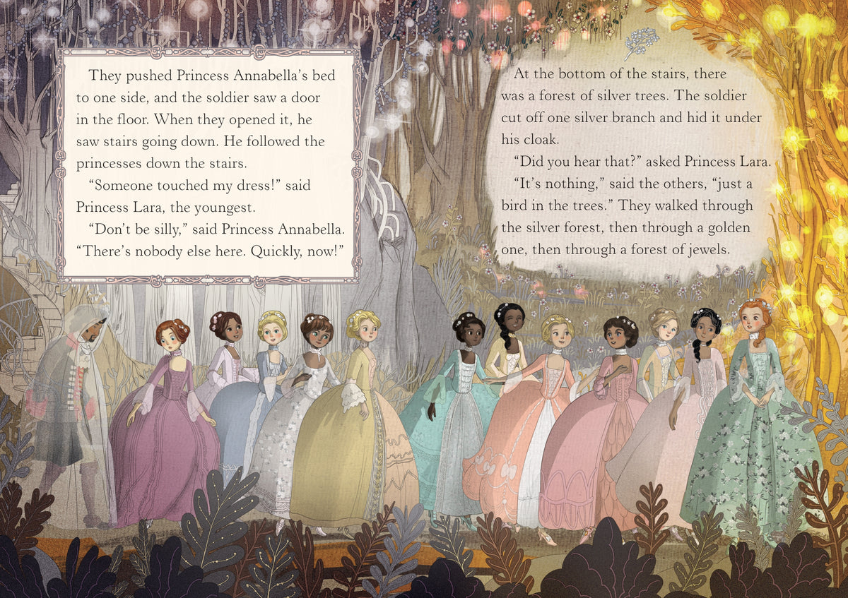 The Twelve Dancing Princesses interior 1 (ISBN 9781474991186) [onix-asset:d41d0ebaef53181cc86b54eb57f0a5f46dd94c0fc34381b7bd87f19e88c0b39f]