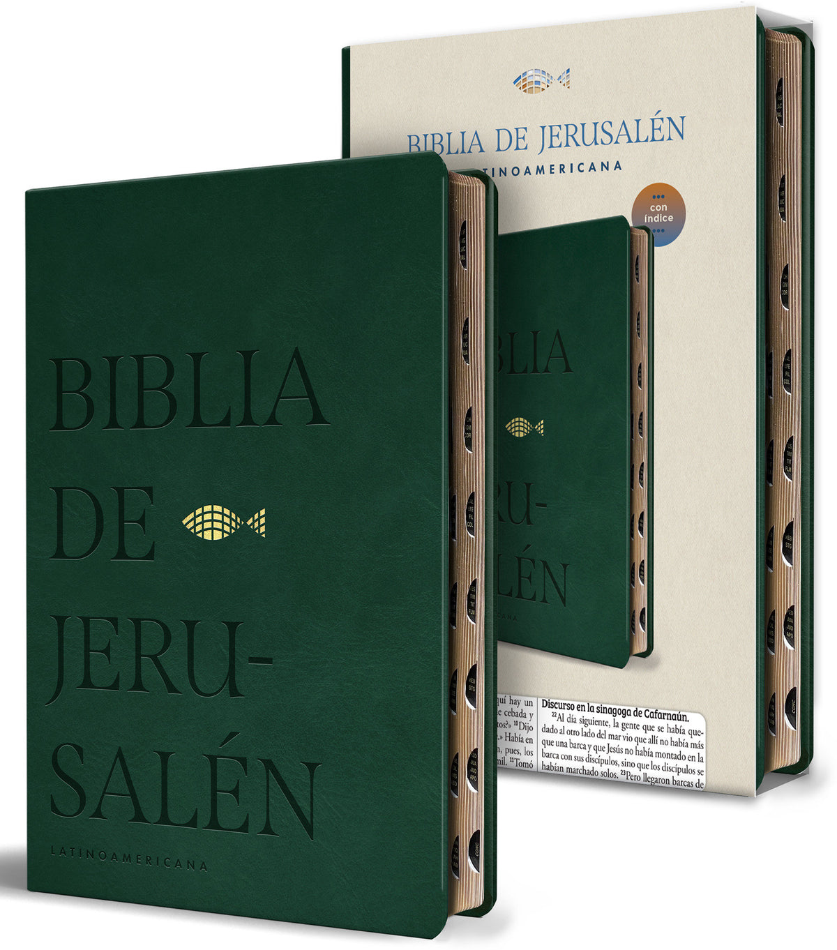 Biblia Católica Biblia de Jerusalén Latinoamericana, simil piel verde con índice / Spanish Catholic Jerusalem Bible, Green leathersoft with Index cover (ISBN 9798890985347) [onix:11da8e80ec829260df8c8050494b8949]