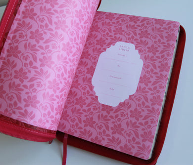 Biblia Reina Valera Revisada 1960 letra súper gigante, símil piel fucsia rosada, cremallera e índice / Spanish Bible RVR 1960 Super Giant Print, Fuchsia Pink interior 6 (ISBN 9798890985712) [onix:29710a8d242e745e76a1aa23f68d2147]
