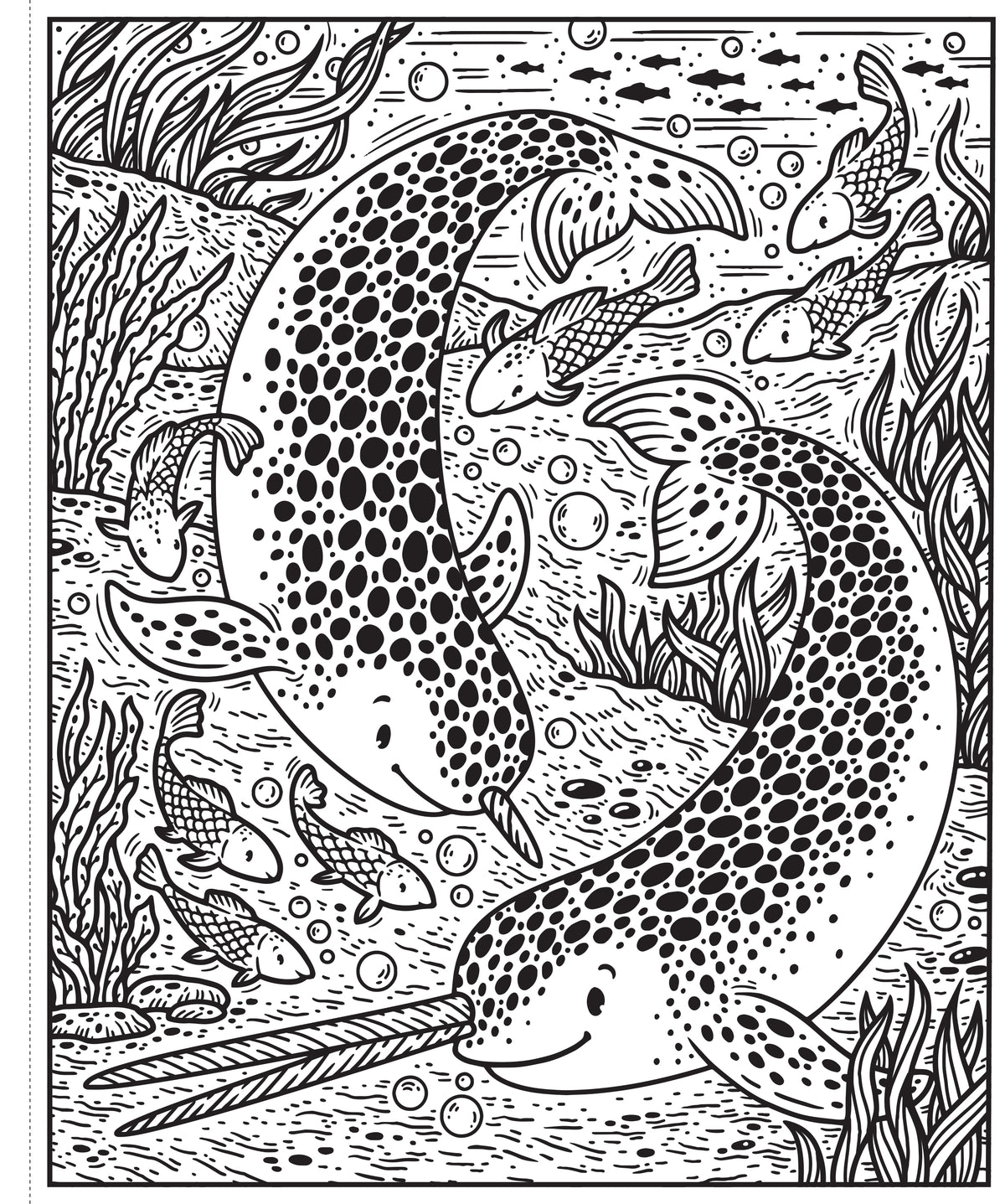 Narwhals and Other Sea Creatures Magic Painting Book interior 1 (ISBN 9781474979610) [onix-asset:676285f57f8ec979805dd74dfc843a72006d50ae9d91e6f16d994cc6e4d4ad70]