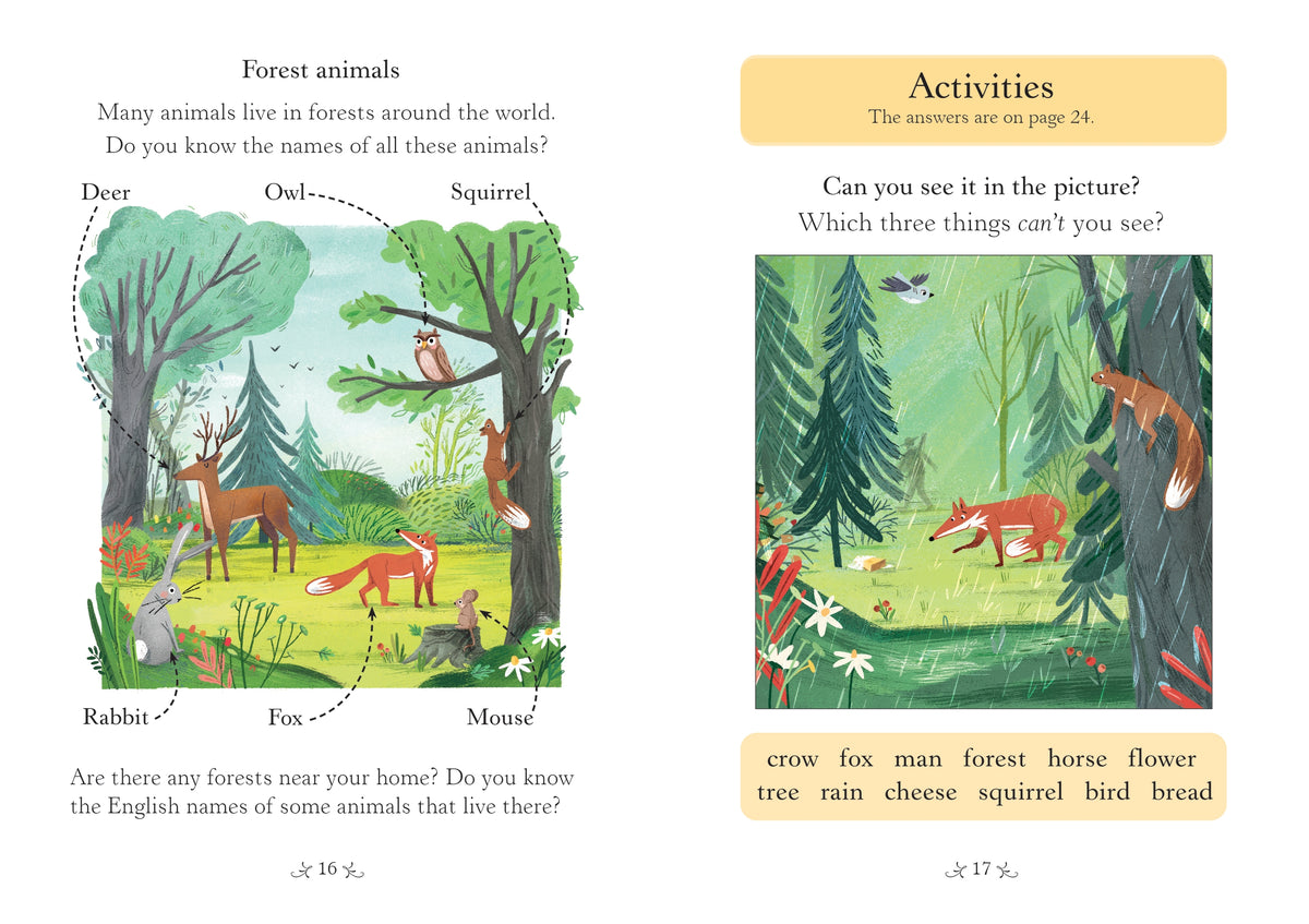The Fox and the Crow interior 1 (ISBN 9781474989121) [onix-asset:2b68fc7307cfe314f848a7c89c9a875c0f9de3fc206127205e6fedf75f186fe8]