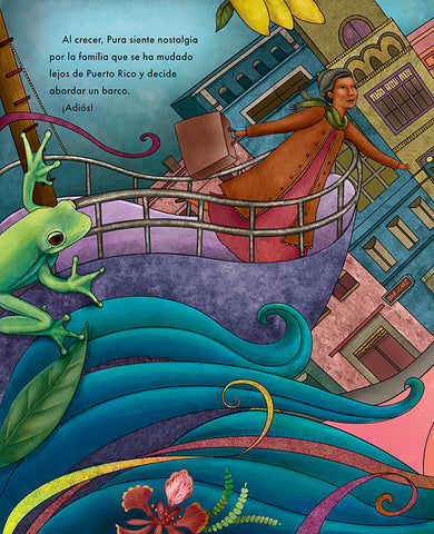 Los cuentos de Pura Belpré / Pura's Cuentos: How Pura Belpré Reshaped Libraries with Her Stories interior 6 (ISBN 9798890980366) [onix:163ff6fc3218e53e47745ae924fb1d3c]