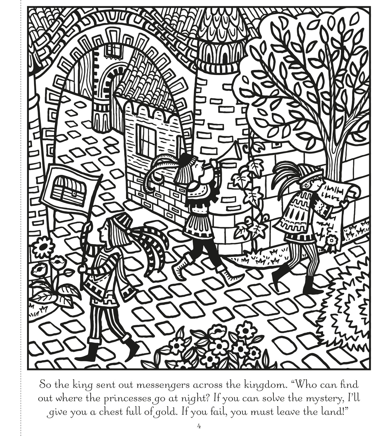 Twelve Dancing Princesses Magic Painting Book interior 1 (ISBN 9781474952996) [onix-asset:a5ba4e45a28b81afbc7cce35831a337bfdb241e8d4515504f9219003d03f5e0d]