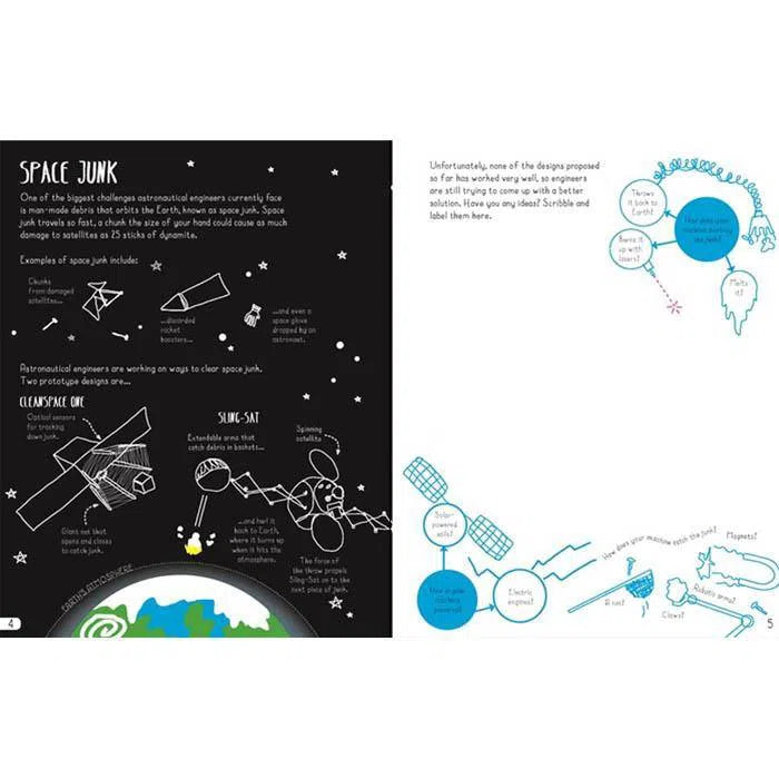 Engineering scribble book Usborne