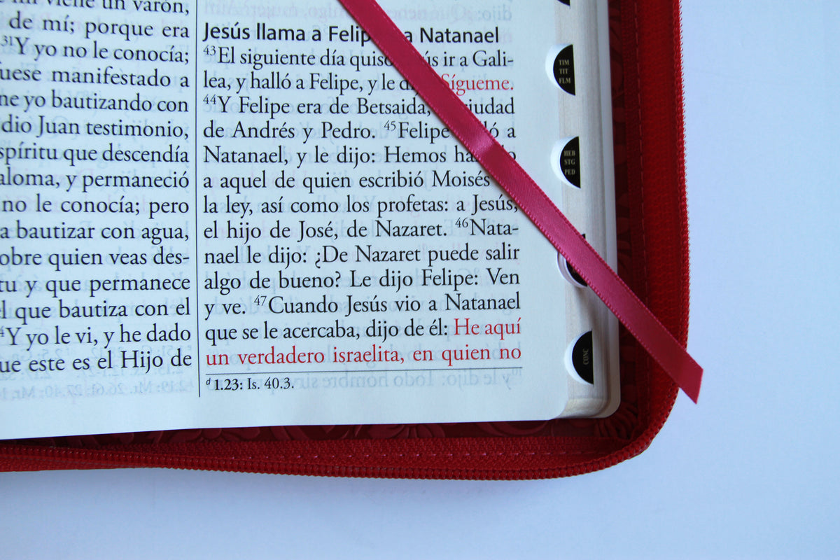 Biblia Reina Valera Revisada 1960 letra súper gigante, símil piel fucsia rosada, cremallera e índice / Spanish Bible RVR 1960 Super Giant Print, Fuchsia Pink interior 9 (ISBN 9798890985712) [onix:6f5895c7af2ec9f2469f0f62b995bb33]