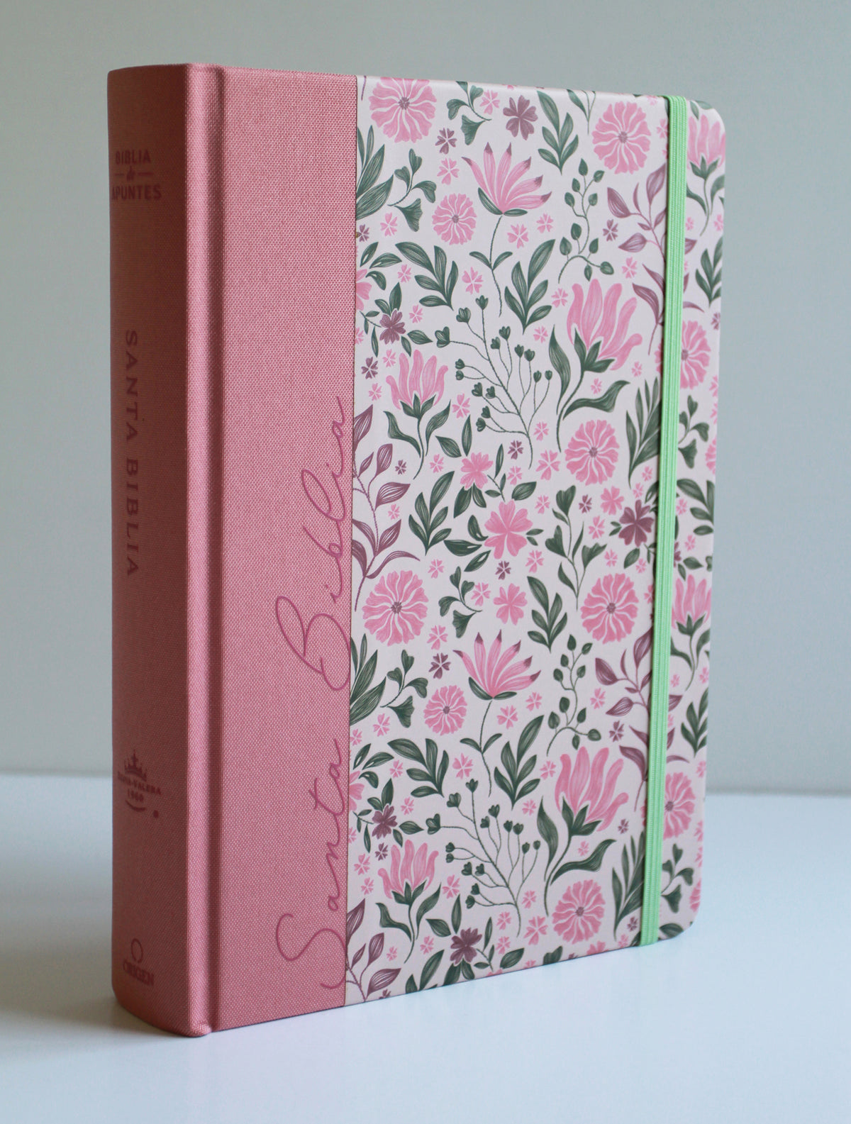Biblia de Apuntes RVR 1960. Tapa dura, rosada con flores / Spanish Journalling Bible RVR 1960 Hardcover Pink with Flowers interior 1 (ISBN 9798890985118) [onix:72354d5c53f77b4201f1f23a5478c7d9]