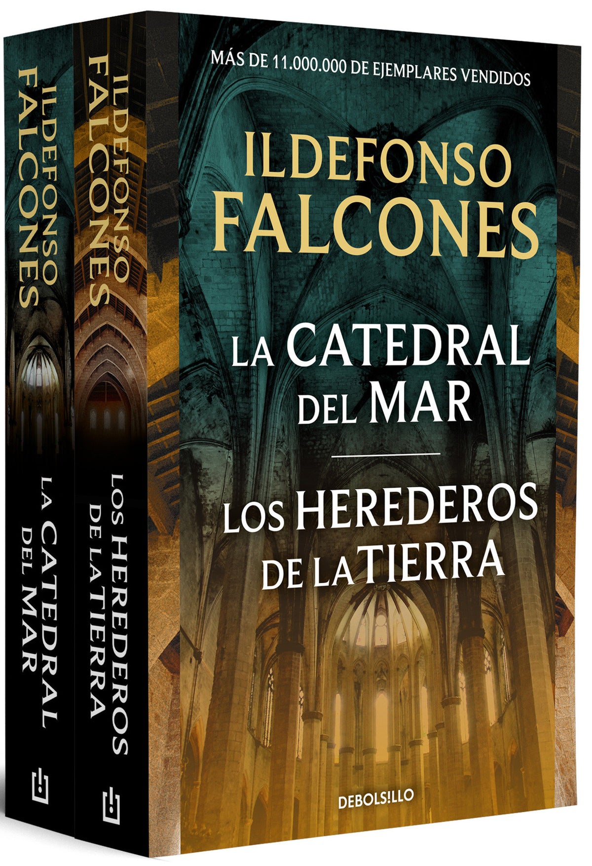Pack Ildefonso Falcones: La catedral del mar, Los herederos de la tierra / Ildefonso Falcones: Cathedral of the Sea; Heirs to the Land. Pack cover (ISBN 9788466381963) [onix:61f3c9ac759facb50cde5730a049b377]