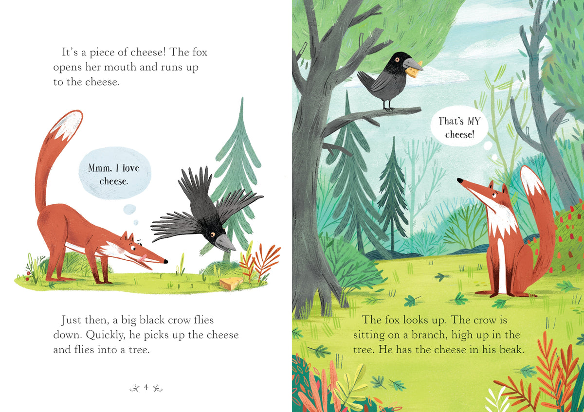 The Fox and the Crow interior 1 (ISBN 9781474989121) [onix-asset:ac3eb44c6ba1e390adc72e86042cfe1d052bd2b65a70d8513e9908d28eca1ad7]