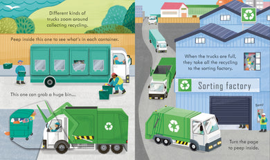 Peep Inside How a Recycling Truck Works interior 1 (ISBN 9781474986083) [onix-asset:1a30914a87d45d1fa89c17290ad9cbbdd53192e051a77a416d0db9644a5c9c4e]