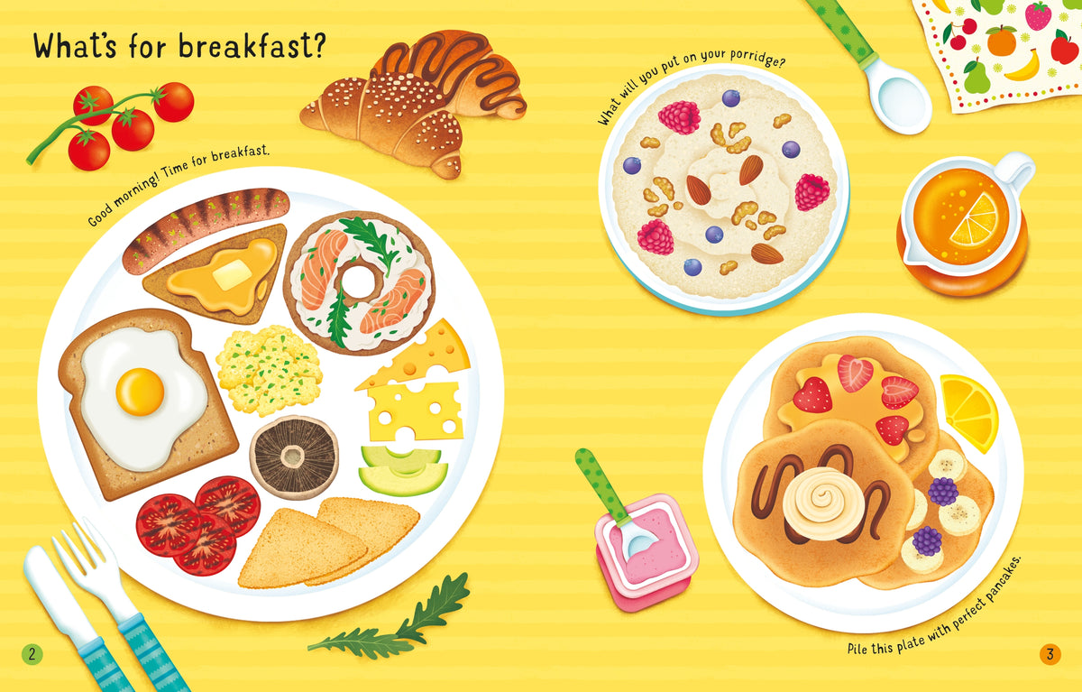 First Sticker Book Mealtime interior 1 (ISBN 9781474986588) [onix-asset:4545ce8773f9eaa0f8dbe0e7c9219b45947cc278163260978fc4deb9ae8f25b2]