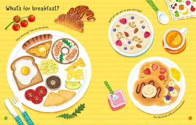 First Sticker Book Mealtime interior 1 (ISBN 9781474986588) [onix-asset:4545ce8773f9eaa0f8dbe0e7c9219b45947cc278163260978fc4deb9ae8f25b2]